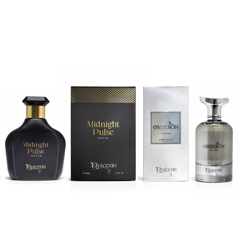 Exclusive Deal perfume bundle with Obisidion and Midnight Pulse by Elyscents UAE