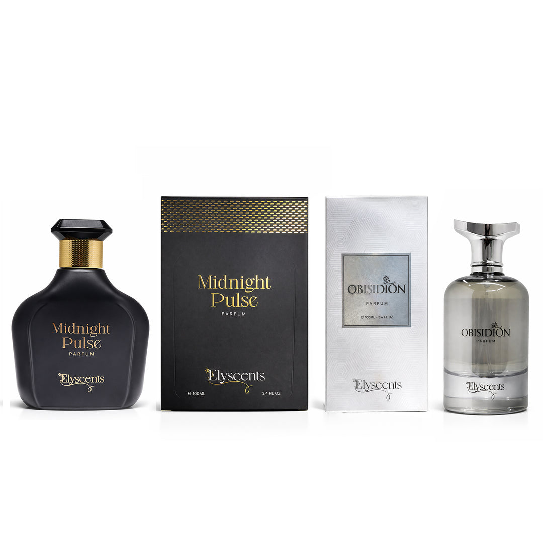 Exclusive Deal perfume bundle with Obisidion and Midnight Pulse by Elyscents UAE