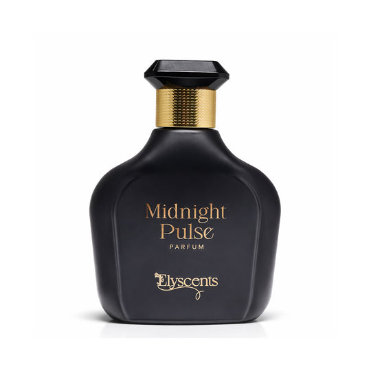 Midnight Pulse bold spicy woody perfume bottle by Elyscents UAE